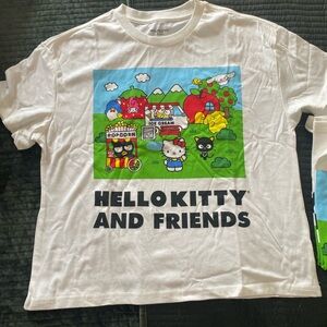 Sanrio White Hello Kitty and Friends Graphic Tee - Multicolor Print